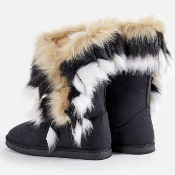 justfab fuzzy boots